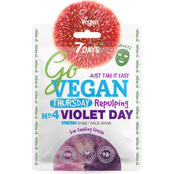 7Days Go Vegan Violet Day For Feeling Fresh Sheet Μάσκα Προσώπου 25gr