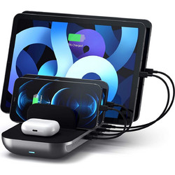 Satechi Dock5 Βάση Φόρτισης με 2 Θύρες USB-A & 2 Θύρες USB-C 12W Power Delivery Space Grey