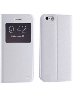ΘΗΚΗ IPHONE 6S / IPHONE 6 4.7" LEATHER-TPU VIEW BOOK STAND WHITE VL