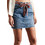 Superdry Μίνι Φούστα Τζιν Ψηλόμεση Μπλε W7210135A