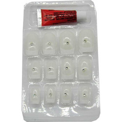 Lirenshe White Tips Square Tips Νυχιών Γαλλικού με Σχέδια & Κόλλα 12τμχ