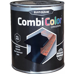 Rust-Oleum CombiColor Αντισκουριακό Μετάλλου 7300 Ral9005 Satin Μαύρο 0.75lt