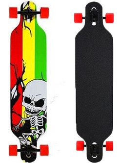 Nils Extreme Long Board Skate Wood Homeland Skeleton