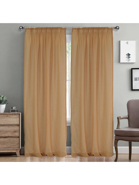 Lino Home Κουρτίνα με Τρέσα 145x295 Line 502 Terracotta