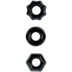 CalExotics Renegade Chubbies Super Stretch C-Rings Σετ Ελαστικά Δαχτυλίδια Πέους Σιλικόνης Μαύρα 3τμχ