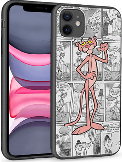 Θήκη iPhone 11 Black TPU - Pink Panther