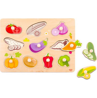 Παιδικό Puzzle Tooky Toy Σφηνώματα Λαχανικά 10 Κομμάτια