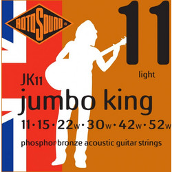 Rotosound JK11 Σετ 6 Χορδές Ακουστικής Κιθάρας Phosphor Bronze 11-52" Light Tension