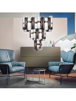 Φωτιστικό Οροφής Led La Lollo XL Pewter White Slamp Αλουμίνιο,Πολυπροπυλένιο