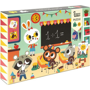 Παιδικό Puzzle Petit Monkey Στο Σχολείο 24 Κομμάτια
