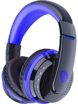 Ovleng MX666 Ασύρματα Bluetooth Ακουστικά Over Ear Μπλε