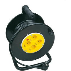 Μπαλαντέζα στροφείο πλαστική 3x1.5mm2 15m με προστασία υπερθέρμανσης και προστασίας επαφών 147-47044 EUROLAMP