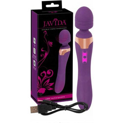 Javida Double Massager Δονητής Μασάζ 21cm Μωβ