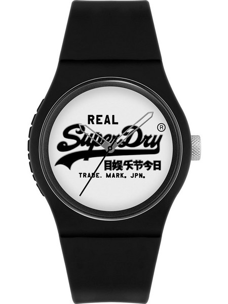 Superdry Urban Original Ανδρικό Ρολόι με Μαύρο Καουτσούκ Λουράκι SYG280BW