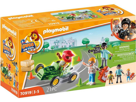 Playmobil Duck on Call Επιχείρηση Διάσωσης στα Go-Kart για 3-5 Ετών