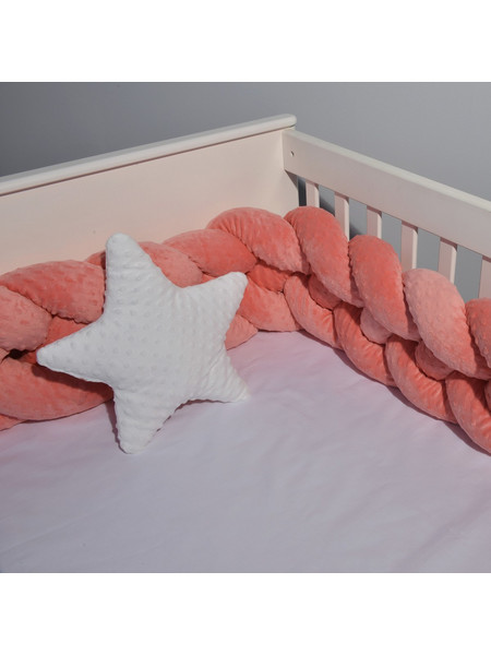 Baby Oliver Des 9260 Πάντα Κούνιας Πλεξούδα Κοραλί 24x200cm