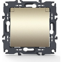 Acaelec Prime Πρίζα Σούκο Ασφαλείας με Καπάκι Ματ Σαμπανιζέ (1000116104)