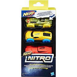 Hasbro Αυτοκινητάκια Nitro Foam Car 3-Pack Nerf Army Camo-Yellow-Red C0779