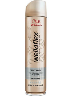 Wella Wellaflex Shiny Ultra Strong Λακ Μαλλιών για Λάμψη Πολύ Δυνατό Κράτημα 250ml