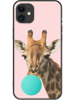 Θήκη Bubblegum Giraffe iPhone 11 Black TPU (Μαύρη Σιλικόνη)