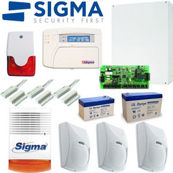 Sigma Apollon Plus Set-10 Ενσύρματο Σύστημα Συναγερμού με 3 Ανιχνευτές Κίνησης, 3 Αισθητήρες Πόρτας, 2 Σειρήνες, Κέντρο, Πληκτρολόγιο (GSM)