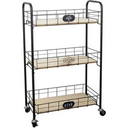 Home Deco Factory KA3260 Τρόλεϊ Μεταλλικό 3 Θέσεων 48x79.2x23cm
