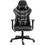 Woodwell BF9050 Καρέκλα Gaming Δερματίνης με Ρυθμιζόμενα Μπράτσα Μαύρη Γκρι ΕΟ588,3