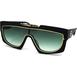 Borbonese Mary 01/135 Γυναικεία Γυαλιά Ηλίου Aviator Κοκάλινα Μαύρα με Πράσινο Polarized Φακό