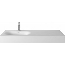 Inter Ceramic Dhlos Επικαθήμενος Κρεμαστός Νιπτήρας Μπάνιου 120x46x15cm Λευκός 12048