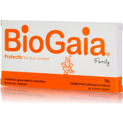 BioGaia Protectis Family Lemon Προβιοτικά 10 Μασώμενα Δισκία