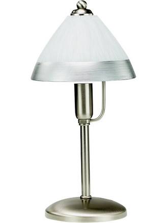 InLight 3432 Πορτατίφ E14 Λευκό Ασημί Φ18xΥ34cm
