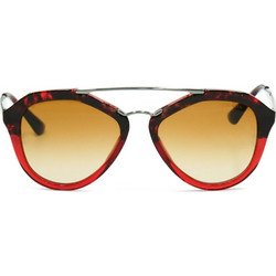 Prada 12QS RO01Z1 Γυναικεία Γυαλιά Ηλίου Aviator Κοκάλινα Μεταλλικά Χρυσά με Καφέ Polarized Φακό