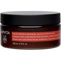 Apivita Color Protect Ηλίανθος & Μέλι Μάσκα Μαλλιών για Προστασία Χρώματος Επανόρθωση & Ψαλίδα για Βαμμένα & Ταλαιπωρημένα Μαλλιά 200ml