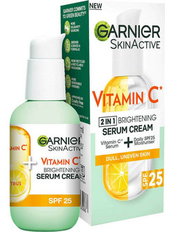 Garnier SkinActive Vitamin C Brightnening SPF25 Serum Προσώπου για Ανάπλαση & Λάμψη με Βιταμίνη C 50ml