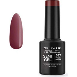 Elixir Semigel 587 Tyrian Purple Ημιμόνιμο Βερνίκι Νυχιών 5ml