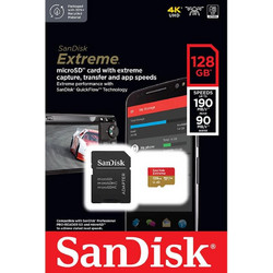 Sandisk Extreme microSDXC 128GB Class 10 U3 V30 UHS-I A2 + Adapter (Mobile)