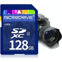 Microdrive 128GB High Speed Class 10 SD Memory Card for All Digital Devices with SD Card Slot (OEM)