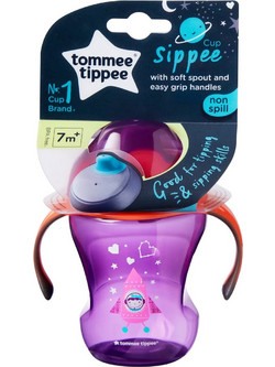 Tommee Tippee Εκπαιδευτικό Κύπελλο Ροζ με Λαβές 230ml