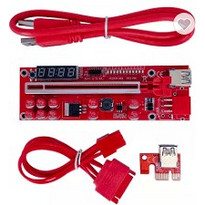 V013 Pro PCIE Riser 013 Cabo Riser Card Express x1 x16 SATA To 6Pin Power Cable USB 3.0 Cable For Mining Miner