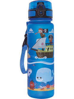 AlpinPro AlpinTec Kids Pirates Παιδικό Μπουκάλι Πλαστικό BPA Free με Καλαμάκι Μπλε 500ml