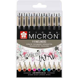 Sakura pigma fineliner σετ 9 τεμ