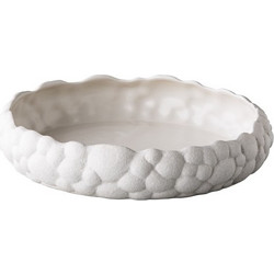Πιάτο βαθύ Stoneware BUBBLE φ24 5xΥ5 5cm λευκό RAW Σετ 6 c430775