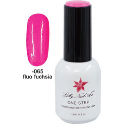 Lilly Nail Art One Step Fluo Fuchsia Ημιμόνιμο Βερνίκι Νυχιών 15ml