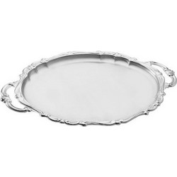 Motta Δίσκος Σερβιρίσματος Οβάλ Baroque Inox Ασημί 47x37cm