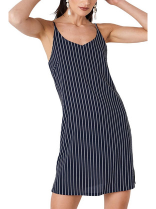 Rut & Circle Mira Mini Καλοκαιρινό Καθημερινό Φόρεμα Navy Μπλε 1031-004951-0055