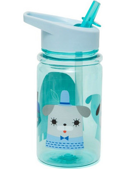 Petit Monkey Peanut & Co Παιδικό Μπουκάλι Πλαστικό BPA Free με Καλαμάκι Μπλε 360ml