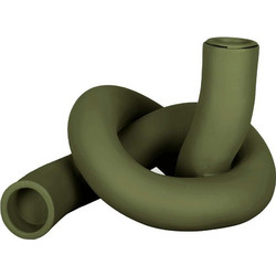 Κηροπήγιο Knot Single PT3881MG 13,3x10cm Green Present Time Κεραμικό