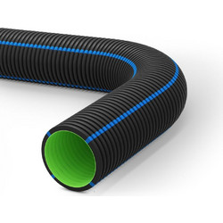 Διαμορφώσιμος Διάτρητος Σωλήνας 360 HDPE Διπλού Τοιχώματος Μαύρο Geodrain Φ63 50m