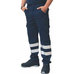 ERGOLINE Παντελόνι Εργασίας Βαμβακερό Μπλε Με Ανακλαστικές (006602)