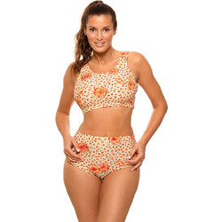 Marko Bikini Set Μπουστάκι Ψηλόμεσο Floral Σομόν M-723 165739